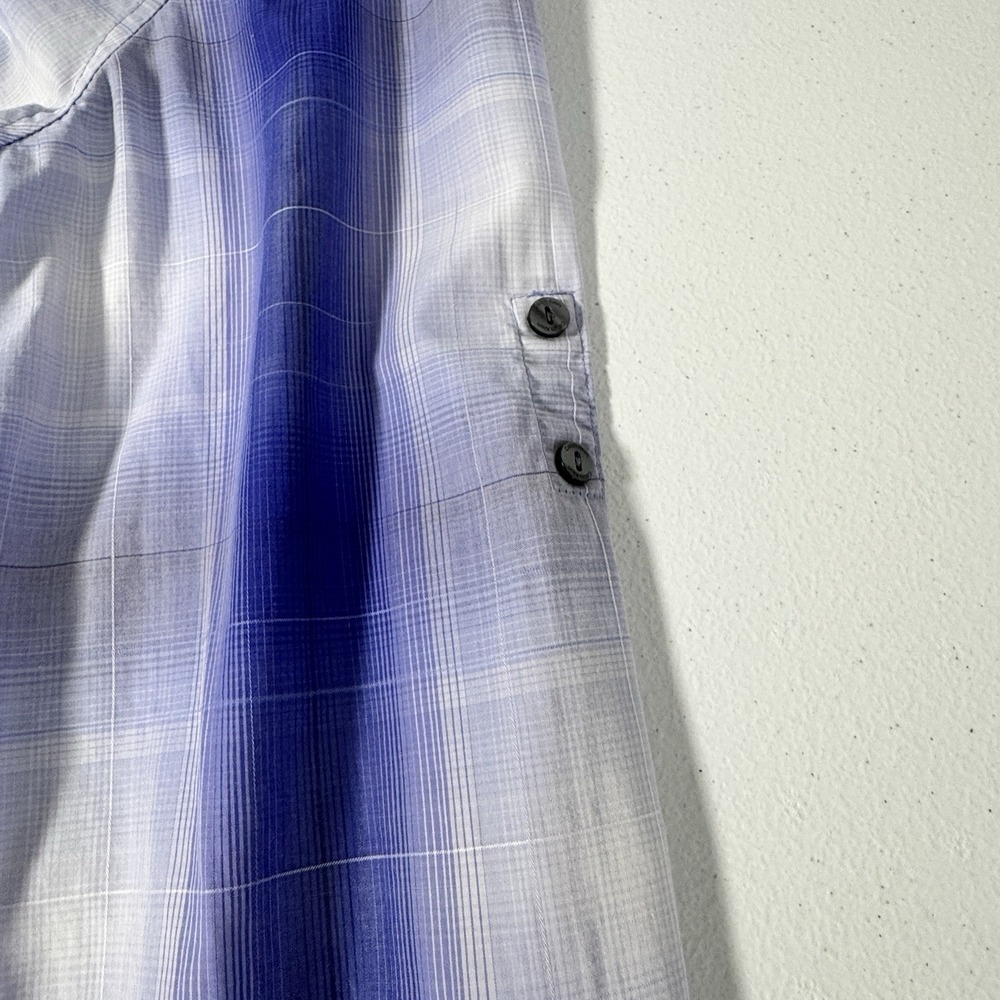 Calvin Klein Mens‎ Purple Plaid Button Down Shirt Cotton Tencel Long Sleeve L - Picture 13 of 13